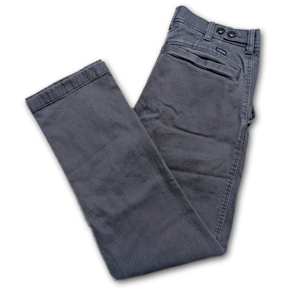 L.L.Bean Standard Fit Mens Pants Gray 30x30 Chino Stretch Breathable Pockets